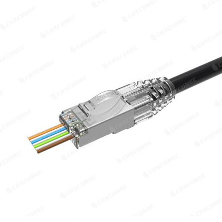תפס קשת Cat6 STP מעבר קלקונקטור RJ45 - מעבר קל עם נעילת קשת Cat.6 STPקונקטור RJ45